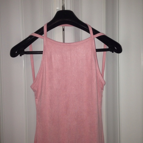 NOT FOR SALE RN! DONT BUY Pink Suede Windsor bodycon dress - Picture 2 of 8